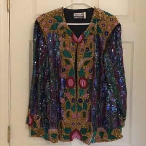 Vintage sequin jacket 100% silk